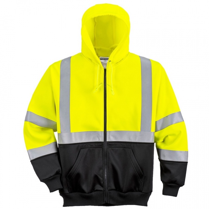 Two tone zip up hoodie hotsell